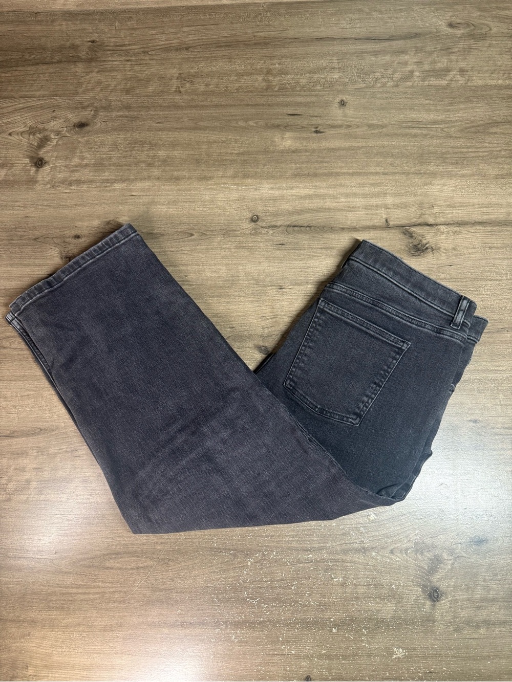 SPANX Authentic 360 90s Straight Leg Jeans Womens XL Petite Black 21596Q